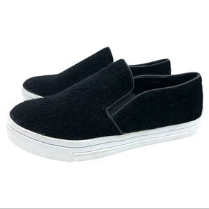 Dollhouse Faux Fur Slip On Sneakers Sz 6